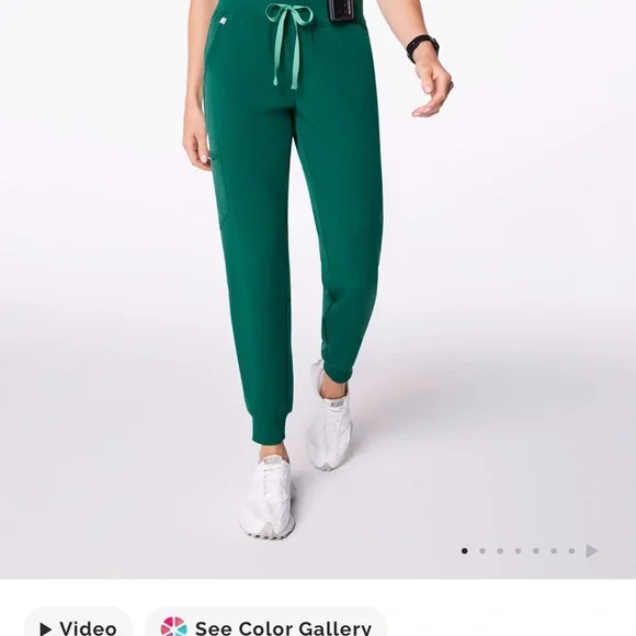 Figs Hunter Green Zamora Scrub Pants Great Condition SP - Picture 16 of 16